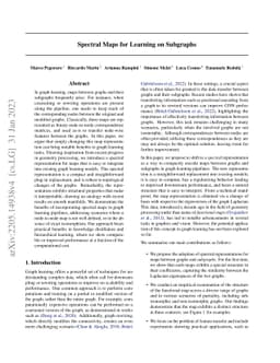 Spectral Maps for Learning on Subgraphs