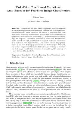 Task-Prior Conditional Variational Auto-Encoder for Few-Shot Image
  Classification