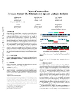 Duplex Conversation: Towards Human-like Interaction in Spoken Dialogue
  Systems