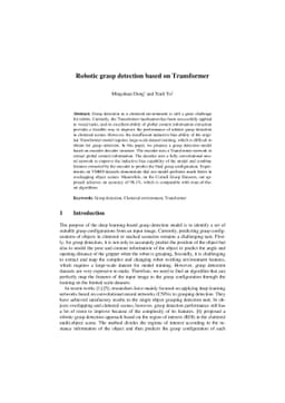 Robotic grasp detection based on Transformer
