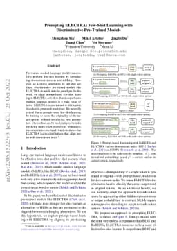 Prompting ELECTRA: Few-Shot Learning with Discriminative Pre-Trained
  Models