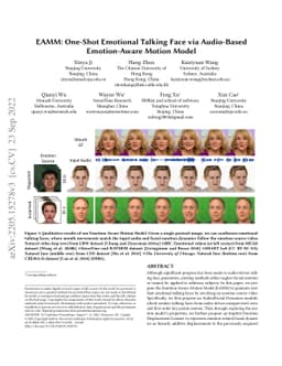 EAMM: One-Shot Emotional Talking Face via Audio-Based Emotion-Aware
  Motion Model