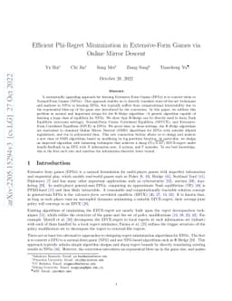 Efficient Phi-Regret Minimization in Extensive-Form Games via Online
  Mirror Descent
