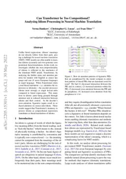 Can Transformer be Too Compositional? Analysing Idiom Processing in
  Neural Machine Translation