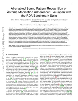 AI-enabled Sound Pattern Recognition on Asthma Medication Adherence:
  Evaluation with the RDA Benchmark Suite