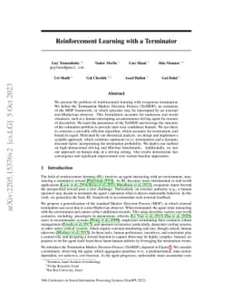 Reinforcement Learning with a Terminator