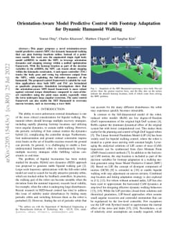 Orientation-Aware Model Predictive Control with Footstep Adaptation for
  Dynamic Humanoid Walking