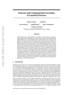 Posterior and Computational Uncertainty in Gaussian Processes