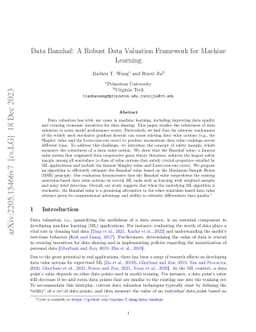 Data Banzhaf: A Robust Data Valuation Framework for Machine Learning