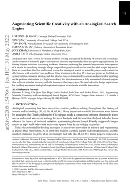 Augmenting Scientific Creativity with an Analogical Search Engine