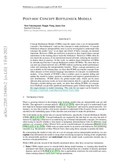 Post-hoc Concept Bottleneck Models