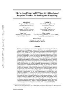 Hierarchical Spherical CNNs with Lifting-based Adaptive Wavelets for
  Pooling and Unpooling