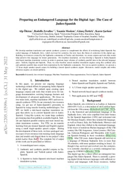Preparing an Endangered Language for the Digital Age: The Case of
  Judeo-Spanish