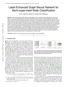 Label-Enhanced Graph Neural Network for Semi-supervised Node
  Classification