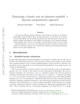Estimating a density near an unknown manifold: a Bayesian nonparametric
  approach