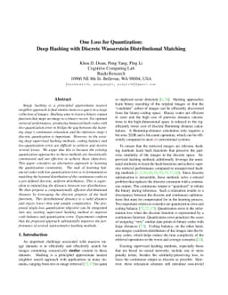 One Loss for Quantization: Deep Hashing with Discrete Wasserstein
  Distributional Matching