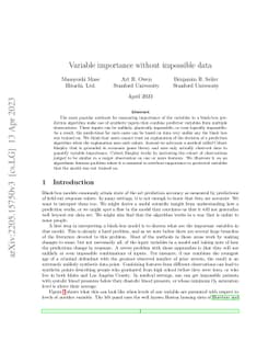 Variable importance without impossible data