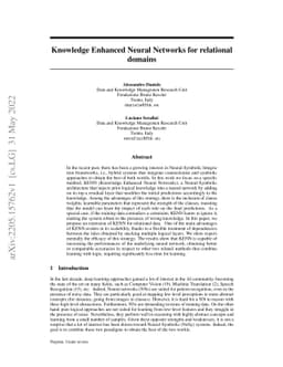 Knowledge Enhanced Neural Networks for relational domains