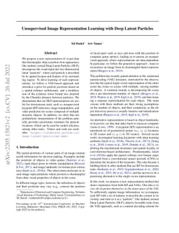 Unsupervised Image Representation Learning with Deep Latent Particles