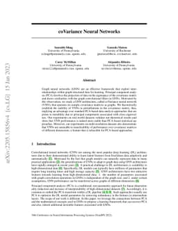 coVariance Neural Networks