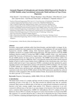 Automatic diagnosis of schizophrenia and attention deficit hyperactivity
  disorder in rs-fMRI modality using convolutional autoencoder model and
  interval type-2 fuzzy regression