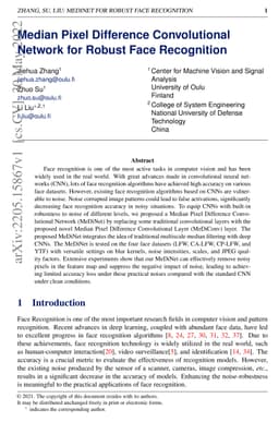 Median Pixel Difference Convolutional Network for Robust Face
  Recognition