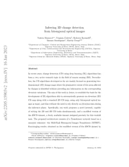 Inferring 3D change detection from bitemporal optical images