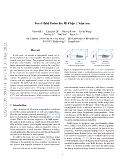 Voxel Field Fusion for 3D Object Detection