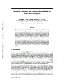 CropMix: Sampling a Rich Input Distribution via Multi-Scale Cropping