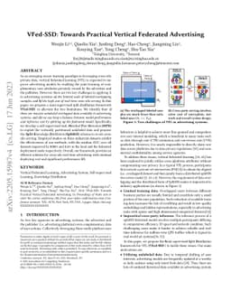 VFed-SSD: Towards Practical Vertical Federated Advertising