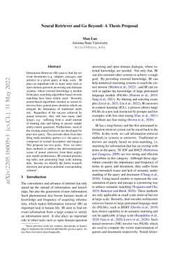 Neural Retriever and Go Beyond: A Thesis Proposal