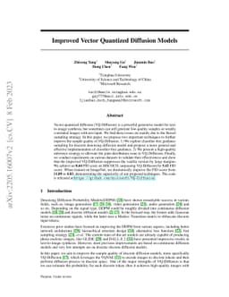 Improved Vector Quantized Diffusion Models