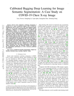 Calibrated Bagging Deep Learning for Image Semantic Segmentation: A Case
  Study on COVID-19 Chest X-ray Image