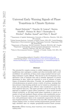 Universal Early Warning Signals of Phase Transitions in Climate Systems