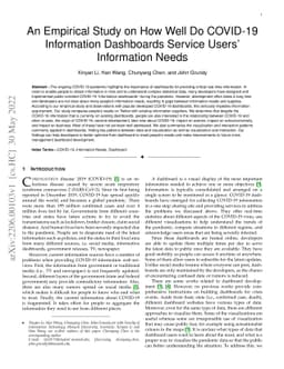 An Empirical Study on How Well Do COVID-19 Information Dashboards
  Service Users' Information Needs