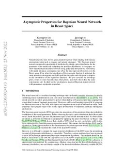 Asymptotic Properties for Bayesian Neural Network in Besov Space