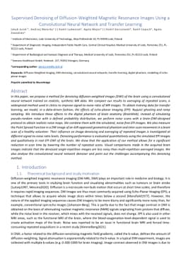 Supervised Denoising of Diffusion-Weighted Magnetic Resonance Images
  Using a Convolutional Neural Network and Transfer Learning