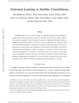 Federated Learning in Satellite Constellations