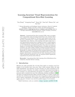 Learning Invariant Visual Representations for Compositional Zero-Shot
  Learning