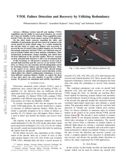 VTOL Failure Detection and Recovery by Utilizing Redundancy