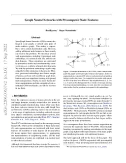 Graph Neural Networks with Precomputed Node Features