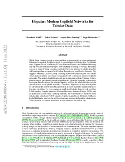 Hopular: Modern Hopfield Networks for Tabular Data