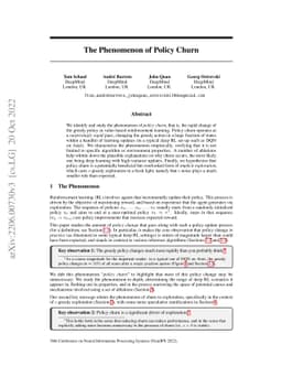 The Phenomenon of Policy Churn