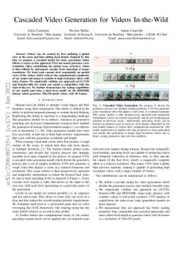 Cascaded Video Generation for Videos In-the-Wild