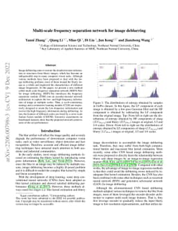Multi-scale frequency separation network for image deblurring