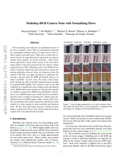 Modeling sRGB Camera Noise with Normalizing Flows