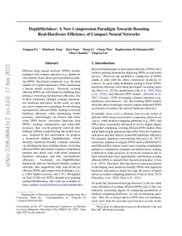DepthShrinker: A New Compression Paradigm Towards Boosting Real-Hardware Efficiency of Compact Neural Networks