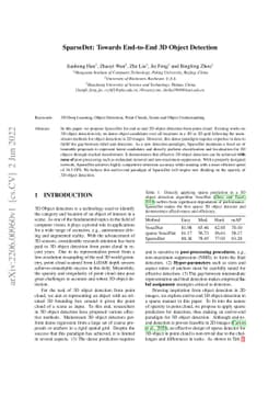 SparseDet: Towards End-to-End 3D Object Detection