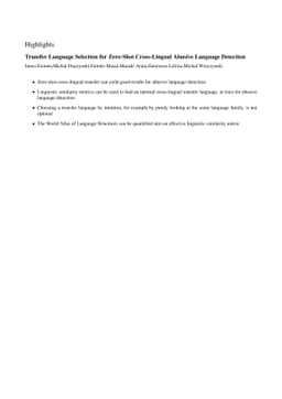 Transfer Language Selection for Zero-Shot Cross-Lingual Abusive Language
  Detection