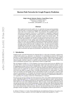 Shortest Path Networks for Graph Property Prediction